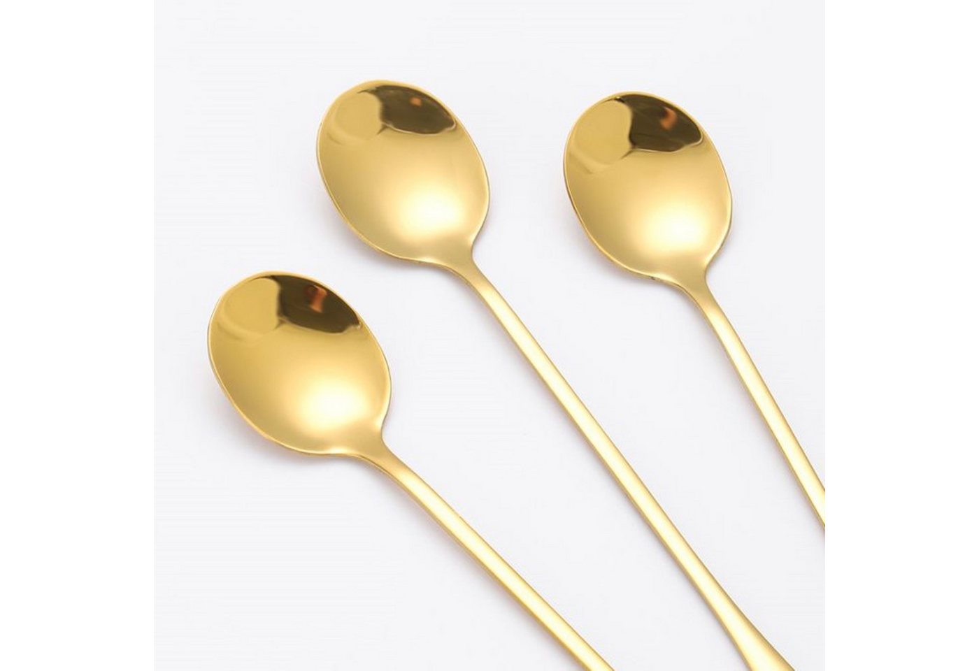 Cheffinger Besteck-Set 6er Set goldene Latte-Kaffeelöffel aus hochwertigem Edelstahl Modern, Edelstahl – Bild 2 von 5