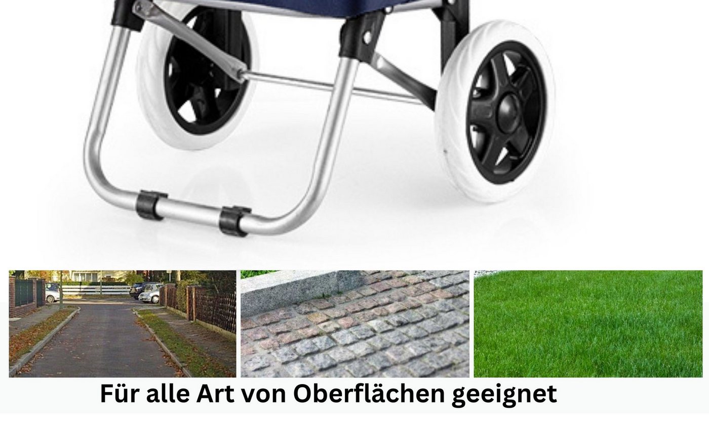 Cheffinger Einkaufstrolley 45L Einkauf Trolley Einkaufswagen Shopping Tasche Aluminium Stabil – Bild 3 von 4