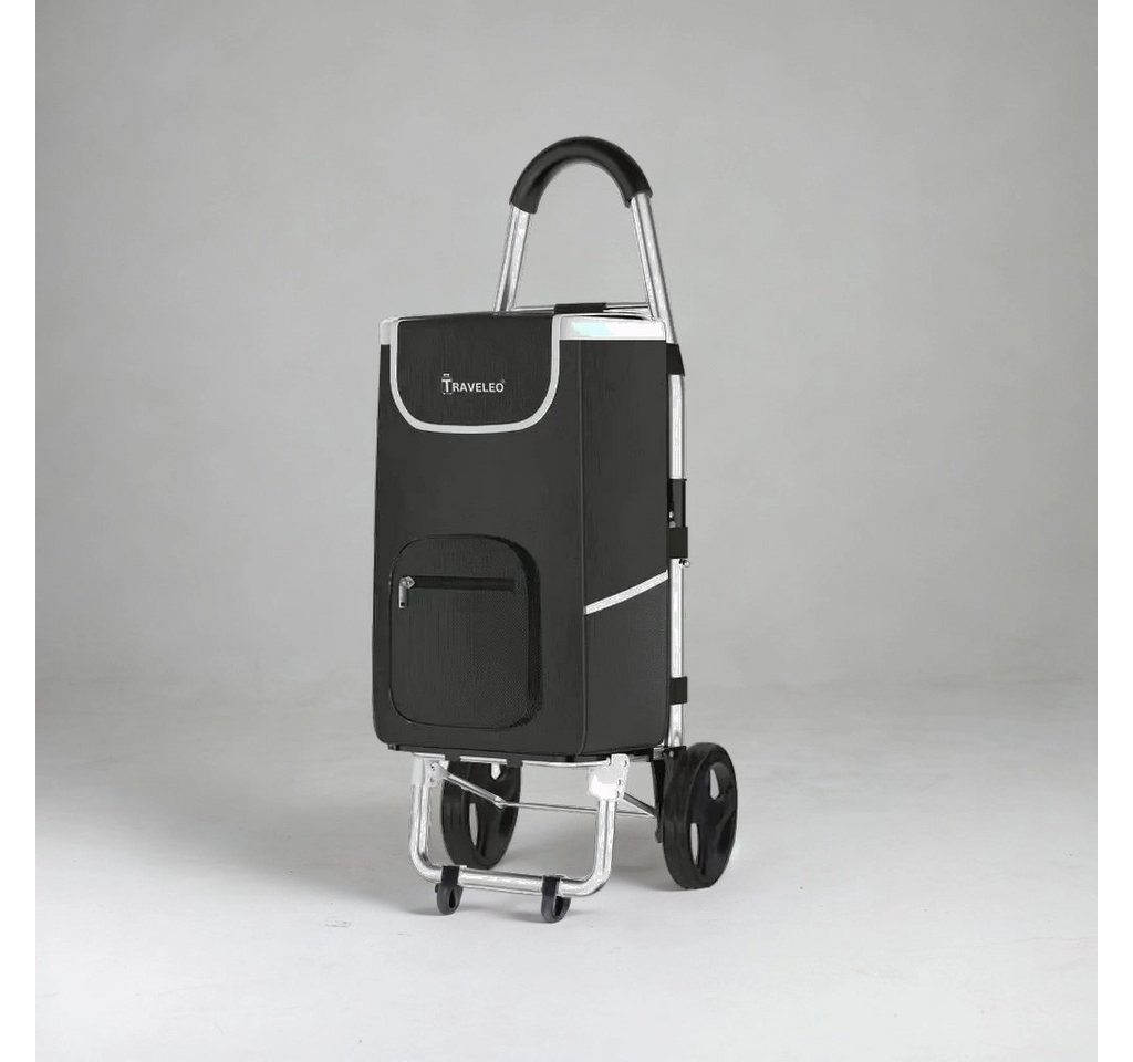 Cheffinger Einkaufstrolley 56L Einkauf Trolley - Einkaufswagen Shopping Trolley Aluminium Stabil, Klappbar – Bild 4 von 4