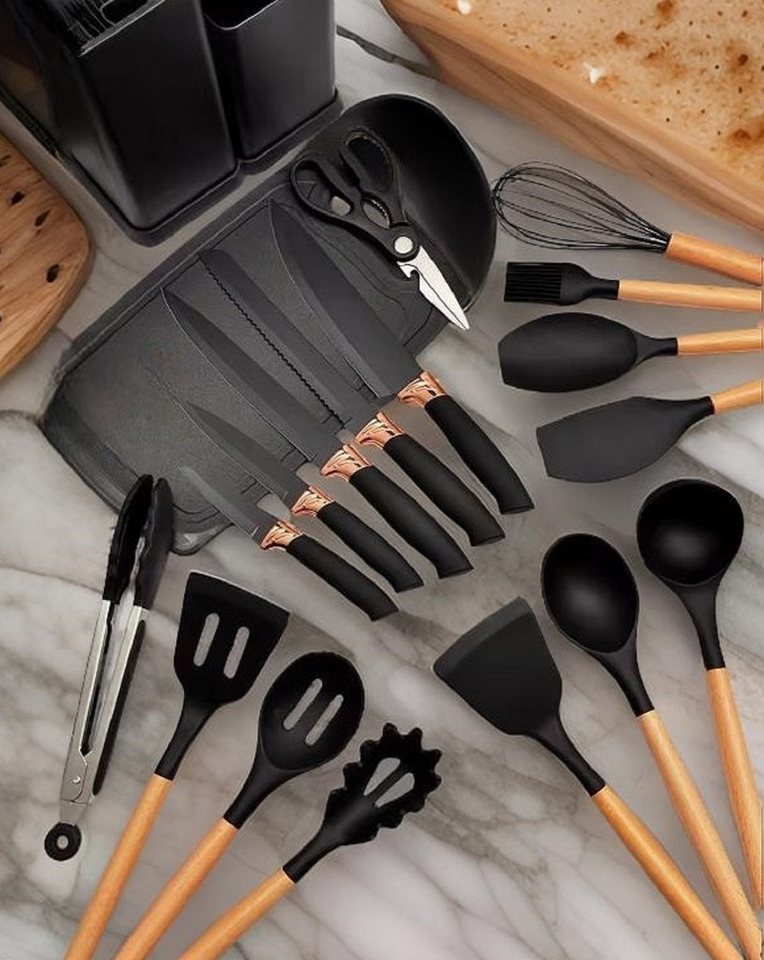 Cheffinger Kochbesteck-Set Küchenset Messerset & Küchenhelfer (19-tlg), Robust – Bild 3 von 5