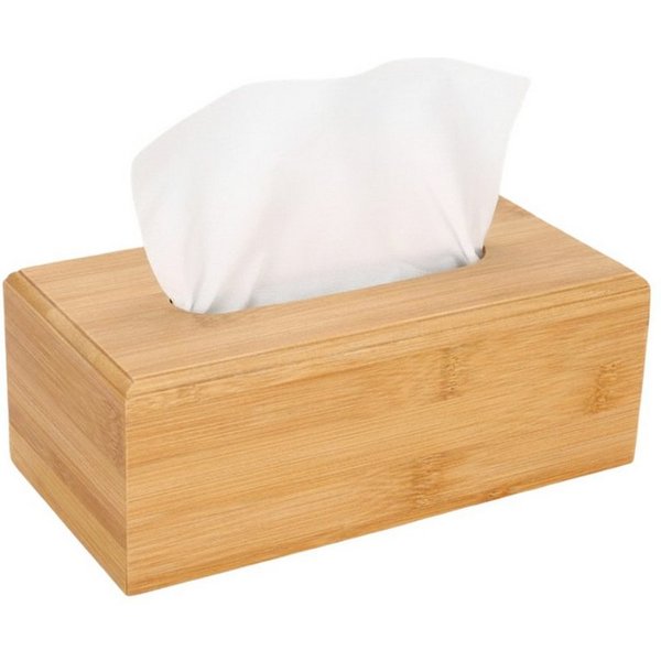 Cheffinger Kosmetikbox Bambus Taschentuschbox - Kosmetikbox für Bad, Wohnzimmer & Büro (1 St)