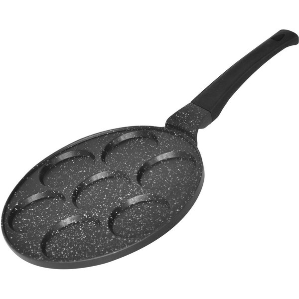 Cheffinger Pfannkuchenplatten Pfannkuchen Pfanne Ø26cm 7 Fächer Induktion Alu Guss Spiegelei, Aluguss, (1-St)
