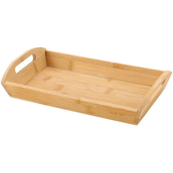 Cheffinger Servierplatte Bambus - Brotkorb & Obstschale mit Griffen - Modern & praktisch, Bambus, (1-tlg)