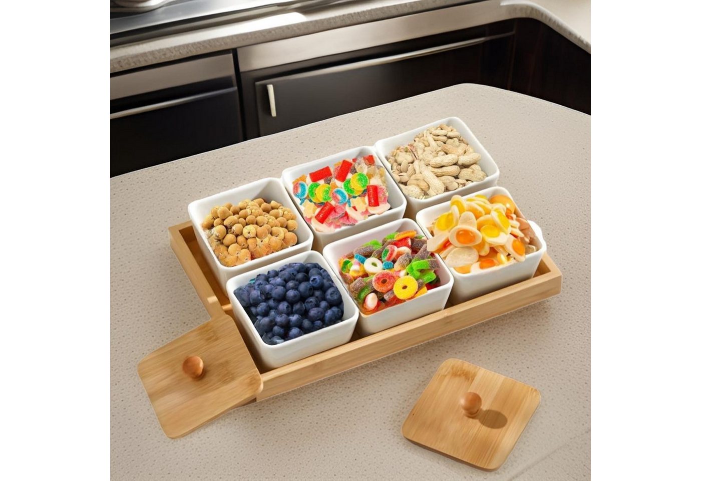 Cheffinger Snackschale 6-teiliges Set mit Deckel – Stilvoll & Praktisch, (6-tlg) – Bild 2 von 4