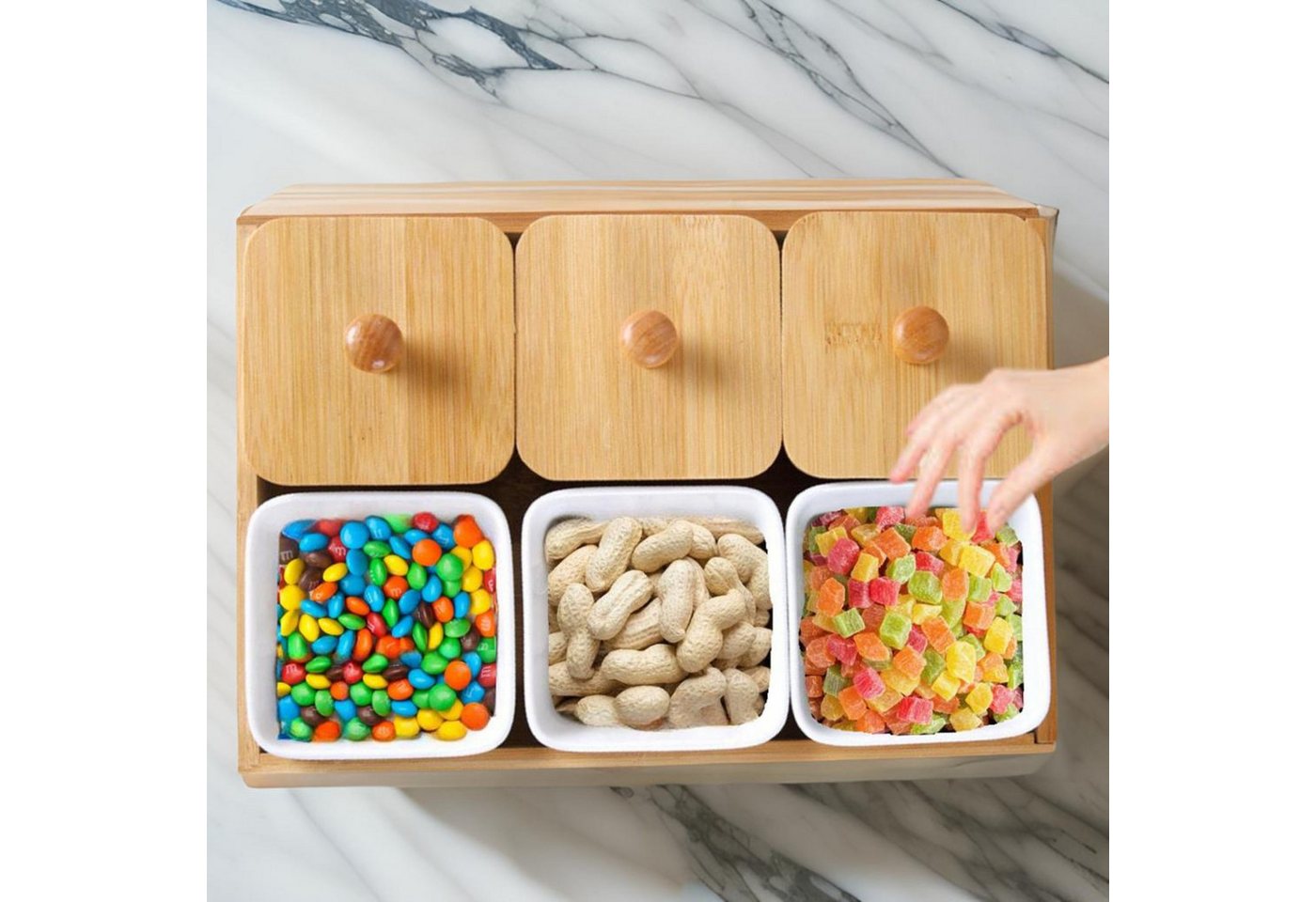 Cheffinger Snackschale 6-teiliges Set mit Deckel – Stilvoll & Praktisch, (6-tlg) – Bild 4 von 4