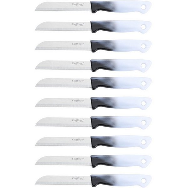 Cheffinger Universalküchenmesser 18 cm mit ergonomischem Griff - vielseitig & pflegeleicht, Schwarz, ergonomisch geformt, 18 cm, langlebig