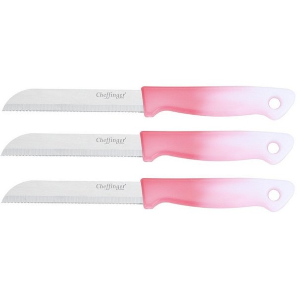 Cheffinger Universalküchenmesser 18 cm mit ergonomischem Griff - vielseitig & pflegeleicht, Pink, ergonomisch geformt, 18 cm, langlebig