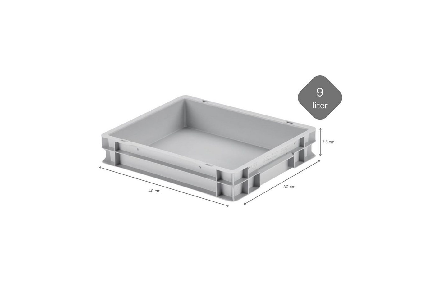 CHEFGASTRO® Stapelbox Pizzaballenbox, /ohne Deckel, 8,5x30x40cm, 9L, Teigwanne für Pizzateig – Bild 2 von 5
