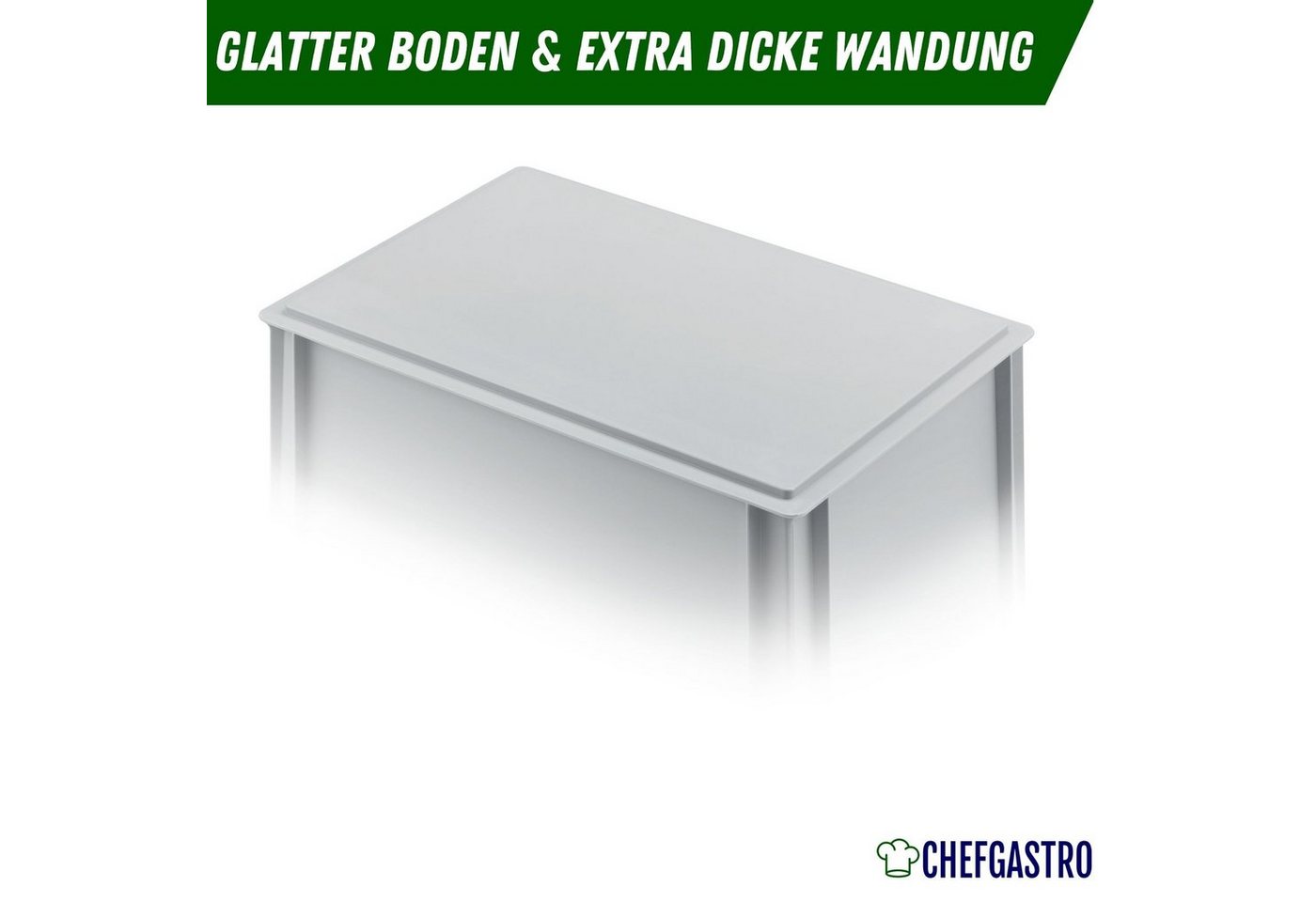 CHEFGASTRO® Stapelbox Pizzaballenbox, /ohne Deckel, 8,5x30x40cm, 9L, Teigwanne für Pizzateig – Bild 4 von 5