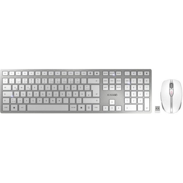 Cherry DW 9100 Slim, Deutsches Layout, QWERTZ Tastatur, kabellose JD-9100DE-1 Tastatur- und Maus-Set