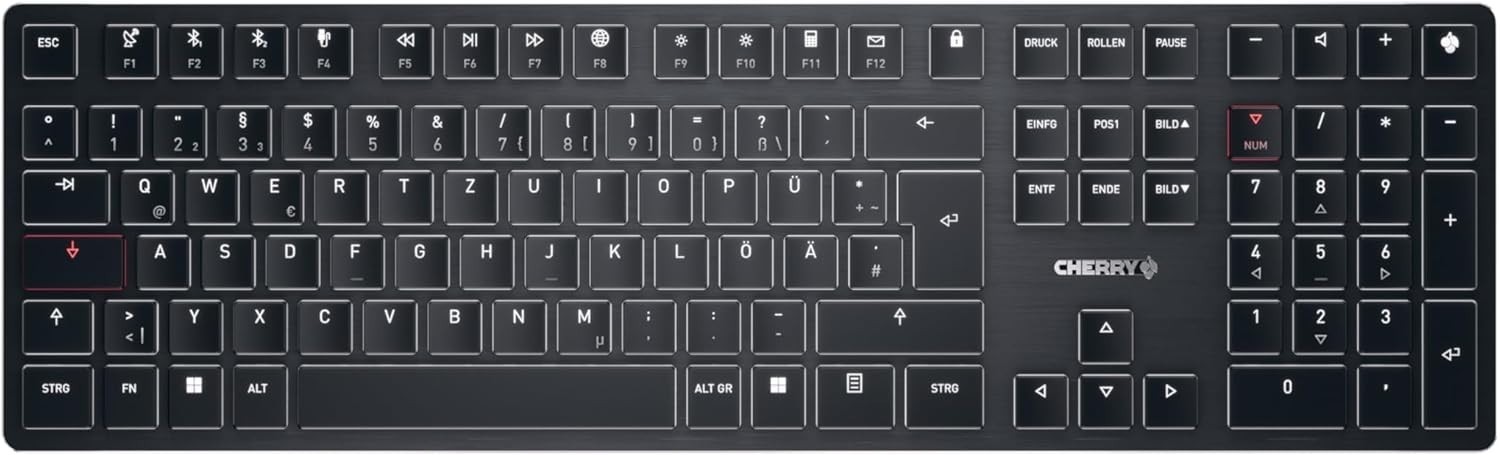 CHERRY KW X ULP, Ultra Flache Mechanische Tastatur, QWERTZ, Schwarz G8U-27000