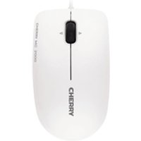 CHERRY MC 2000 Kabelgebundene Maus mit schwenkbarem Rad, Weiß Grau, USB