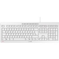 CHERRY STREAM Tastatur Wired DE 1.80m weiß/grau