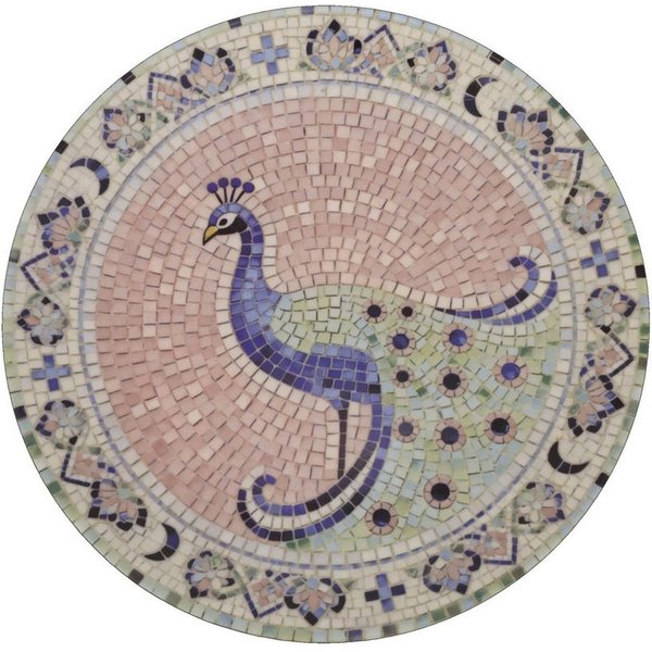 Chic Antique Teller Mediterranes Mosaik Tablett Steingut Chartres