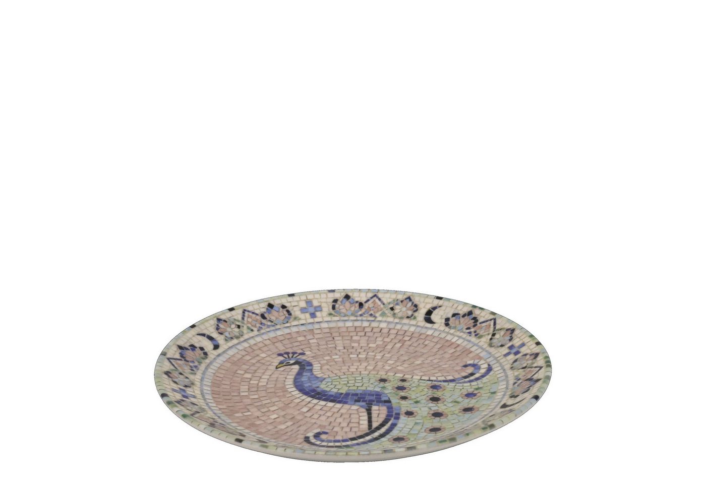 Chic Antique Teller Mediterranes Mosaik Tablett Steingut Chartres – Bild 2 von 5