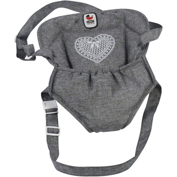 CHIC2000 Puppen Bauchtrage Jeans Grey