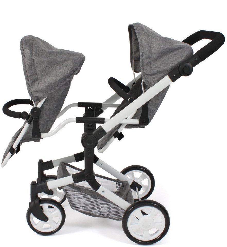 CHIC2000 Puppen-Zwillingsbuggy Linus Duo, mit zwei abnehmbaren, bis in Liegeposition verstellbaren Sportsitzen – Bild 4 von 5