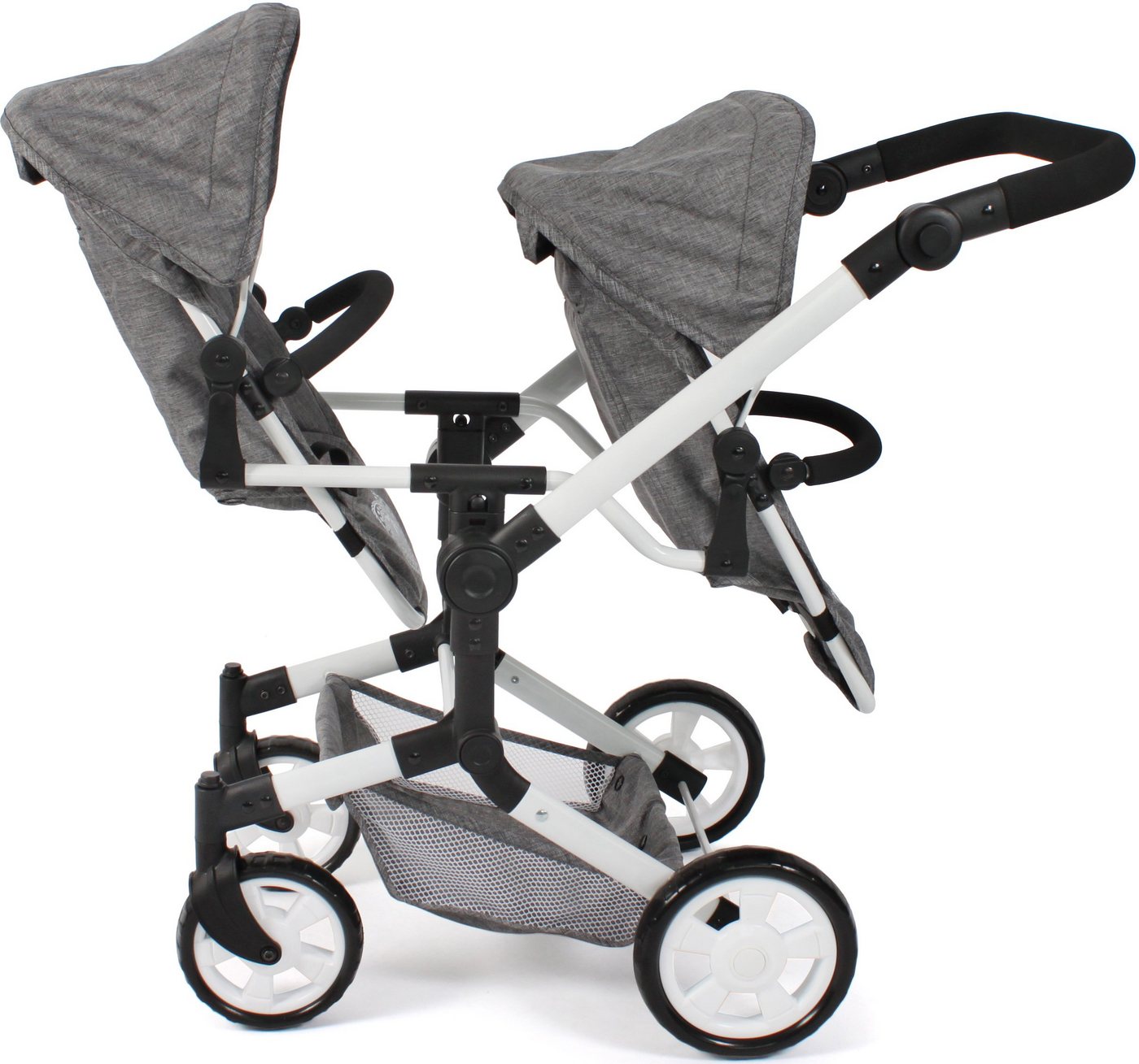 CHIC2000 Puppen-Zwillingsbuggy Linus Duo, mit zwei abnehmbaren, bis in Liegeposition verstellbaren Sportsitzen – Bild 5 von 5