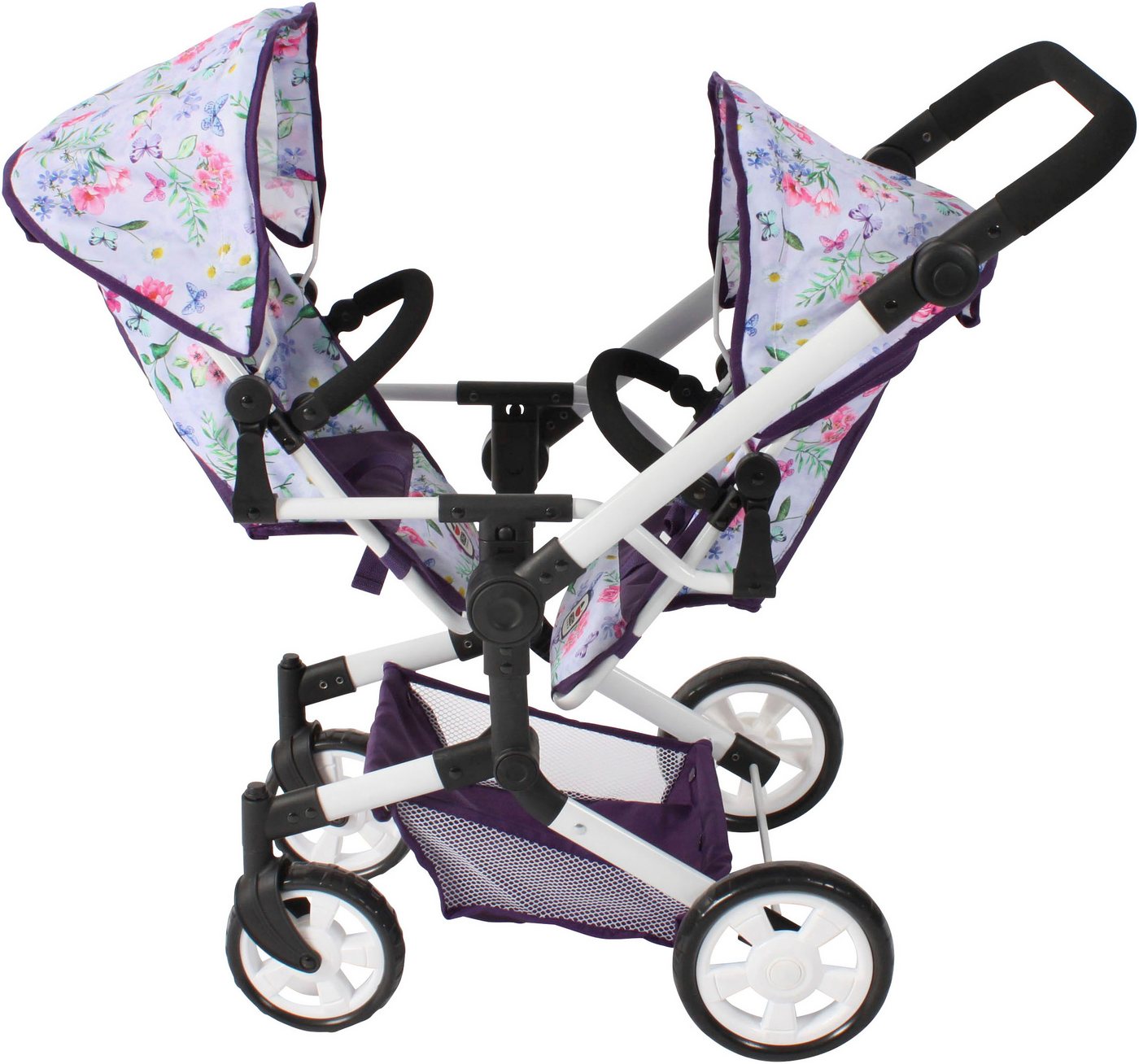 CHIC2000 Puppen-Zwillingsbuggy Linus Duo, mit zwei abnehmbaren, bis in Liegeposition verstellbaren Sportsitzen – Bild 3 von 5