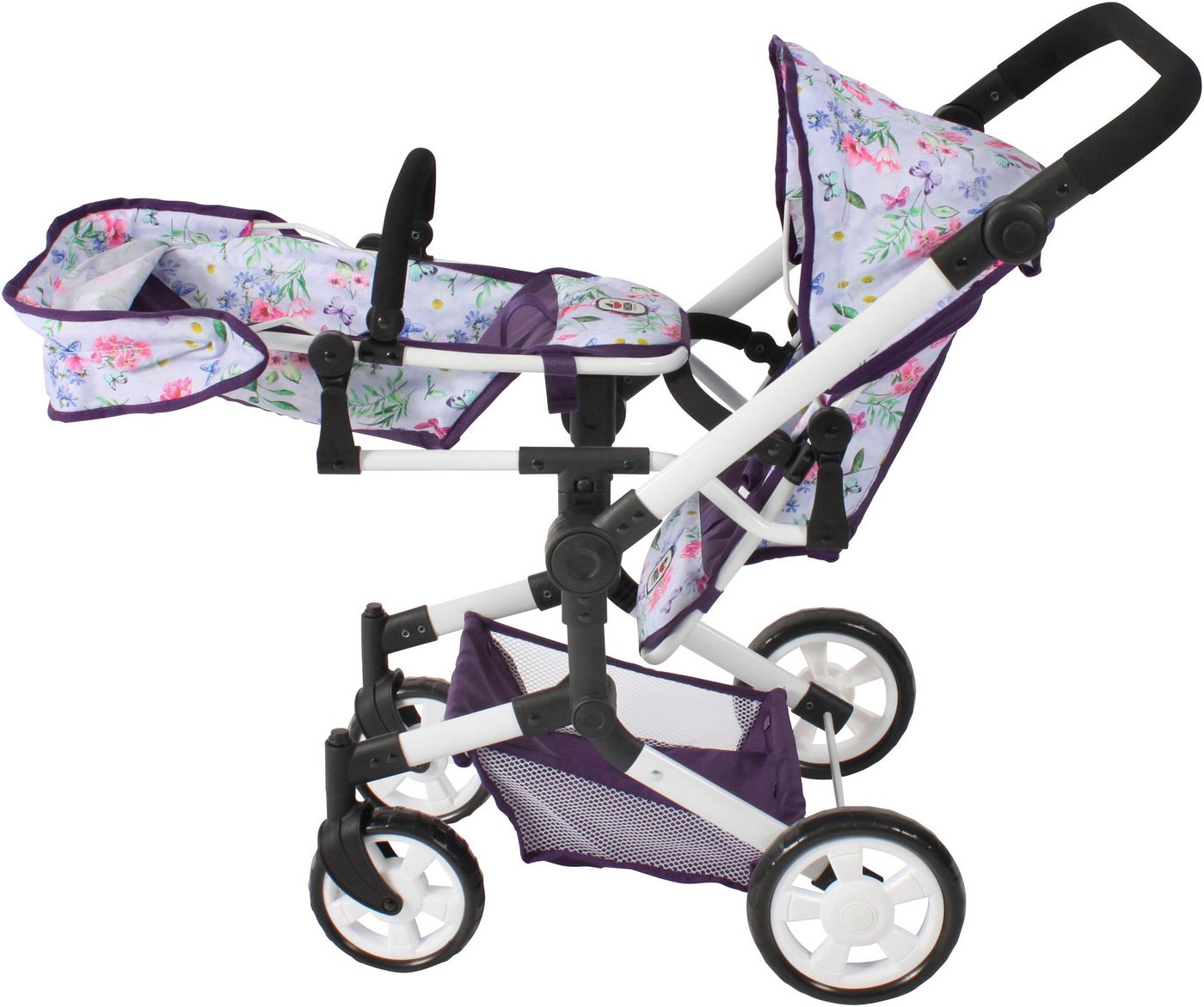 CHIC2000 Puppen-Zwillingsbuggy Linus Duo, mit zwei abnehmbaren, bis in Liegeposition verstellbaren Sportsitzen – Bild 4 von 5