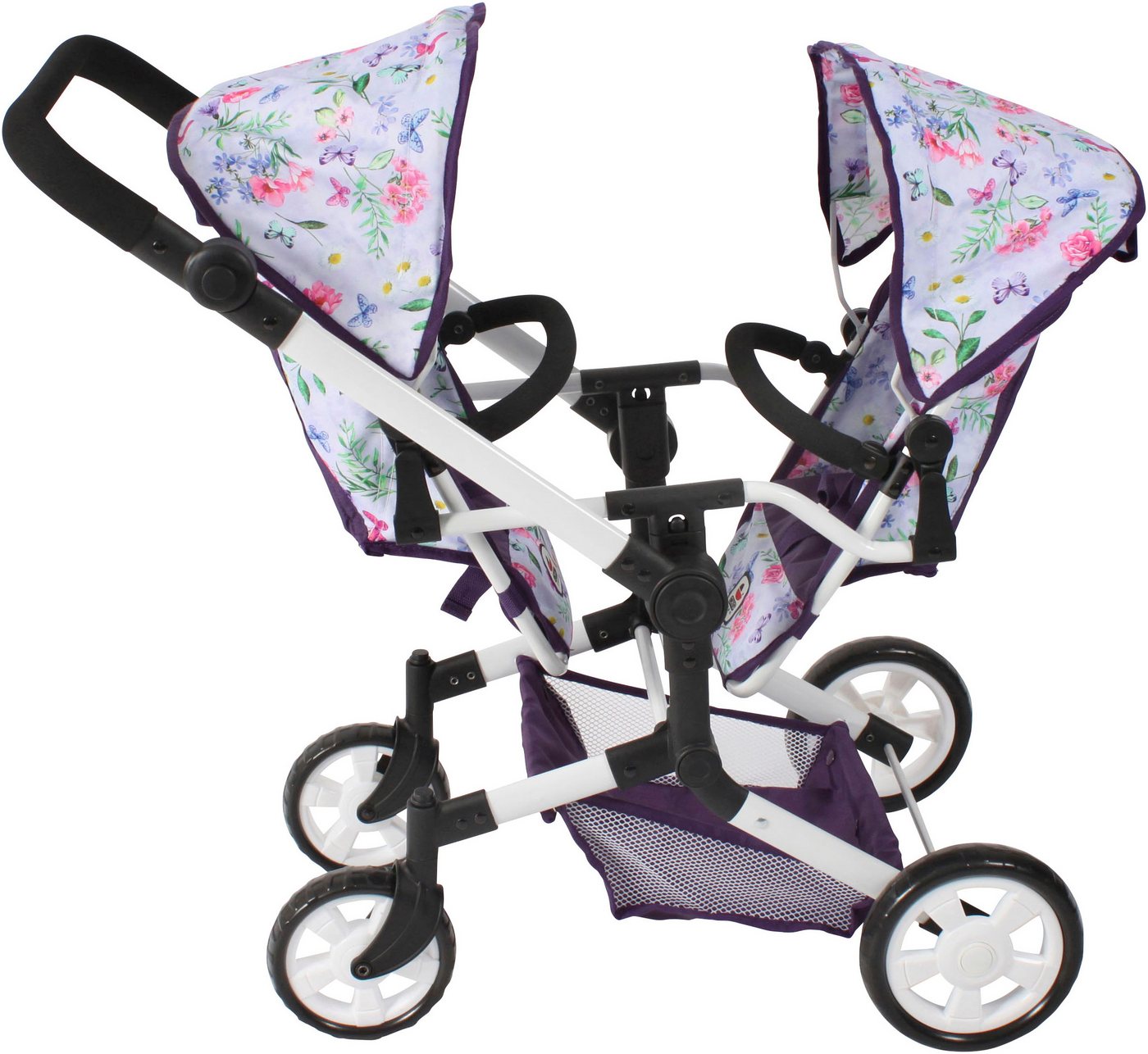 CHIC2000 Puppen-Zwillingsbuggy Linus Duo, mit zwei abnehmbaren, bis in Liegeposition verstellbaren Sportsitzen – Bild 5 von 5