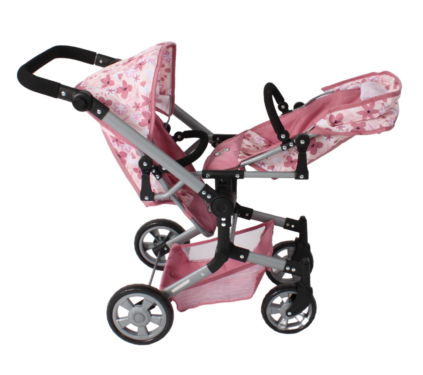CHIC2000 Puppen-Zwillingsbuggy Linus Duo, mit zwei abnehmbaren, bis in Liegeposition verstellbaren Sportsitzen – Bild 4 von 5