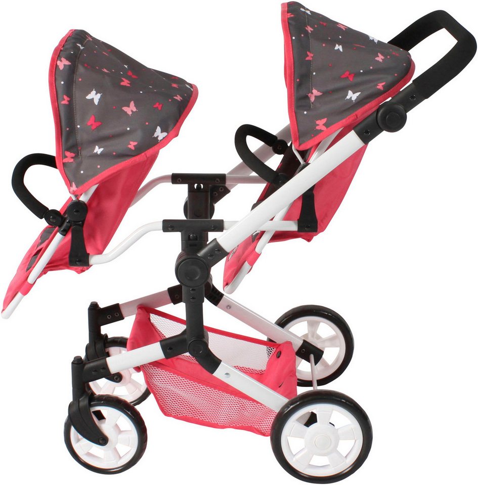 CHIC2000 Puppen-Zwillingsbuggy Linus Duo, mit zwei abnehmbaren, bis in Liegeposition verstellbaren Sportsitzen – Bild 2 von 5