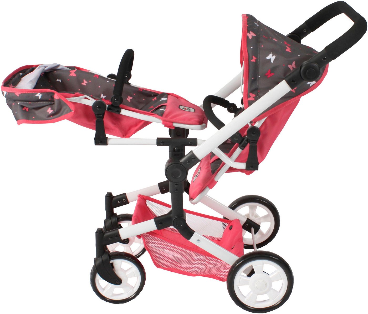 CHIC2000 Puppen-Zwillingsbuggy Linus Duo, mit zwei abnehmbaren, bis in Liegeposition verstellbaren Sportsitzen – Bild 5 von 5