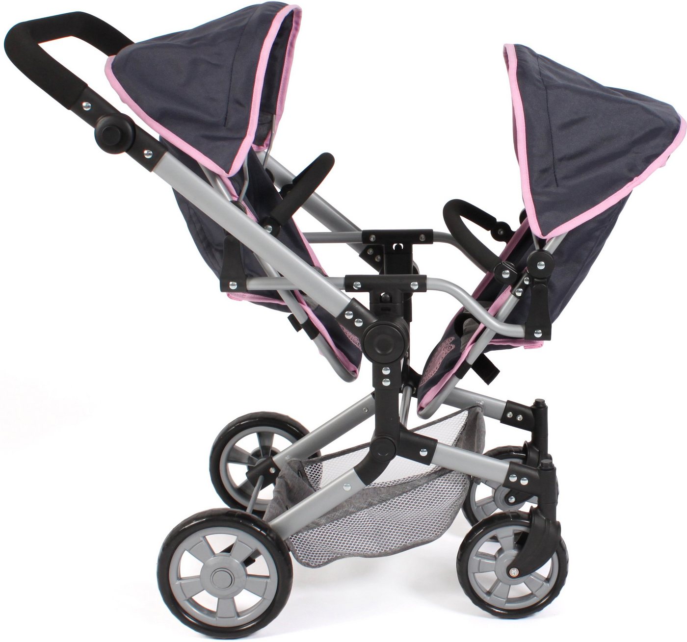 CHIC2000 Puppen-Zwillingsbuggy Linus Duo, mit zwei abnehmbaren, bis in Liegeposition verstellbaren Sportsitzen – Bild 5 von 5