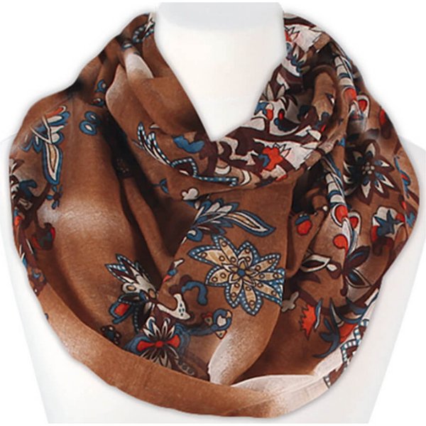 chic4home Loop Trend Twist, (1-St. 1-teilig), Damen Loop-Schal Schlauchschal Florales Design