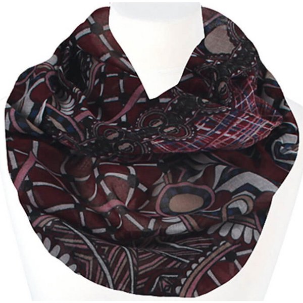 chic4home Loop Trend Twist, (1-St. 1-teilig), Damen Loop-Schal Schlauchschal Karo-Paisley Muster