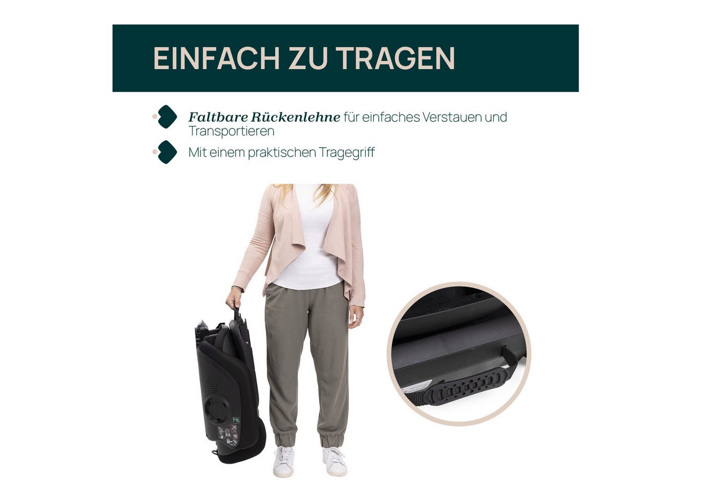 Chicco Autokindersitz Fold & Go I-Size, ab: 3 Jahren, bis: 12 Jahren, ab: 100 cm, bis: 150 cm – Bild 4 von 5