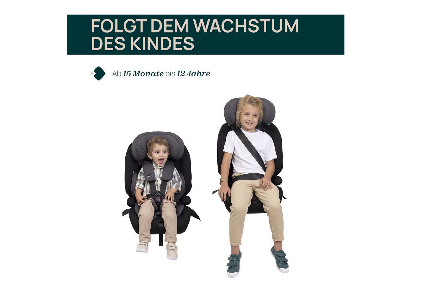 Chicco Autokindersitz Gro-Up I-Size, ab: 15 Monaten, bis: 12 Jahren, ab: 76 cm, bis: 150 cm – Bild 2 von 5