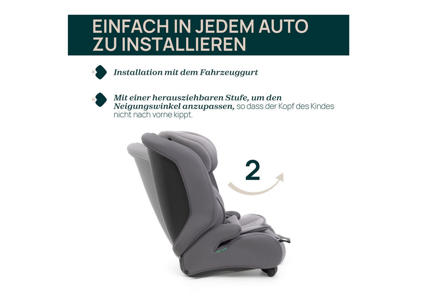 Chicco Autokindersitz Gro-Up I-Size, ab: 15 Monaten, bis: 12 Jahren, ab: 76 cm, bis: 150 cm – Bild 4 von 5