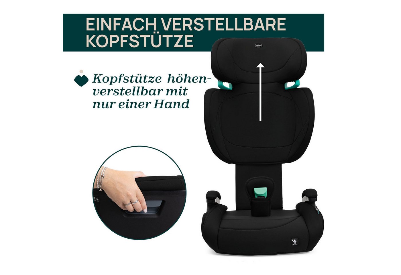 Chicco Autokindersitz Quziy Lite I-Size, ab: 3 Jahren, bis: 12 Jahren, ab: 100 cm, bis: 150 cm – Bild 4 von 5