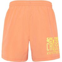 CHIEMSEE Badehose mit Front- und Rückenprint, Größe XL in Orange