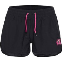CHIEMSEE Badeshorts mit Print am Bein, Größe S in Schwarz