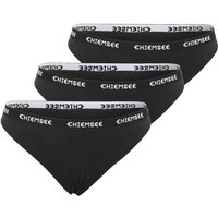 CHIEMSEE Damen Unterwäschenset String, Größe L in Schwarz