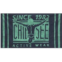 CHIEMSEE Handtuch mit Jacquard Logo Artwork, Größe OSO in Blau