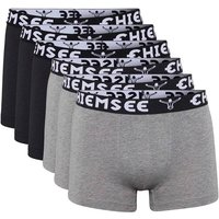 CHIEMSEE Herren Boxershorts, 6er Pack - Shorts, Logobund, einfarbig, Größe M in Schwarz