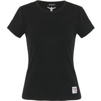 CHIEMSEE Shirt in feiner Ribstruktur, Größe L in Schwarz