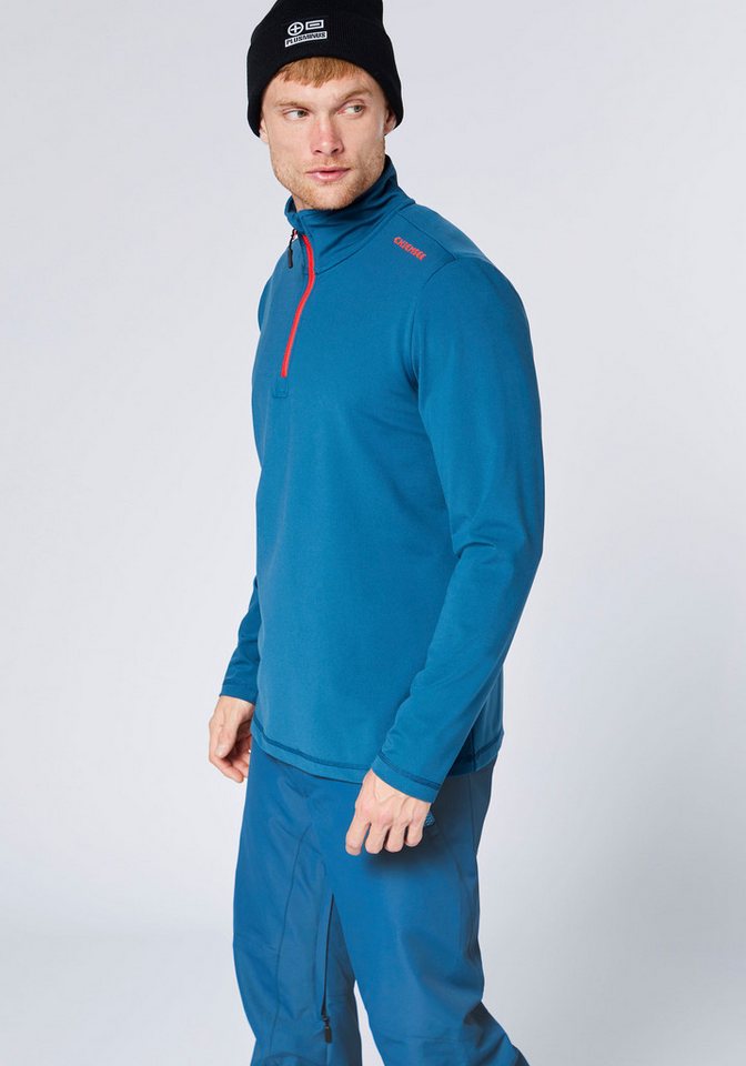 Chiemsee Strickfleece-Pullover mit sportlichem Logodruck, Langarm-Design, aus Strickfleece – Bild 3 von 5