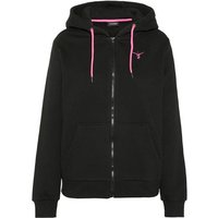 CHIEMSEE Sweatjacke mit großem Rückenprint, Größe M in Schwarz