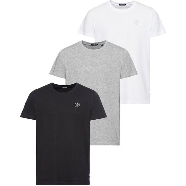 Chiemsee T-Shirt (3er-Pack) Kurzarm, mit Rundhalsausschnitt, aus Baumwolle, Regular Fit