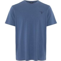CHIEMSEE T-Shirt mit tonalem Logoprint, Größe M in Blau