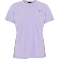CHIEMSEE T-Shirt mit tonalem Stick & Print, Größe S in Lila