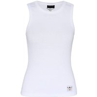 CHIEMSEE Tank Top aus feiner Baumwollrippe, Größe L in Weiß