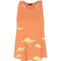 CHIEMSEE Top mi platziertem Känguru-Print, Größe S in Orange
