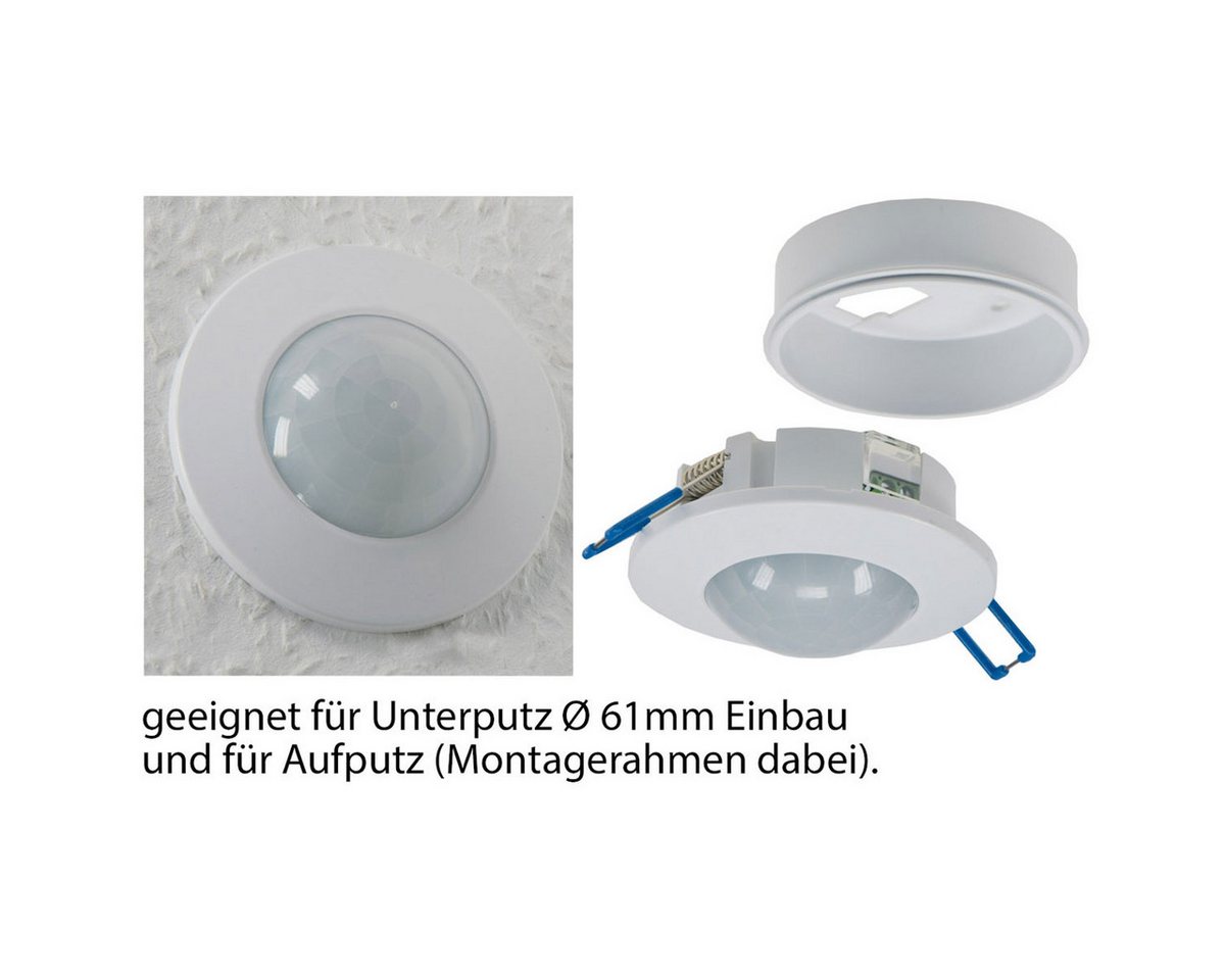 ChiliTec Bewegungsmelder Decken-Einbau Bewegungsmelder FLAT 30mm 360 Grad UP AP Rahmen, (1-St), Unterputz und Aufputz verwendbar – Bild 5 von 5