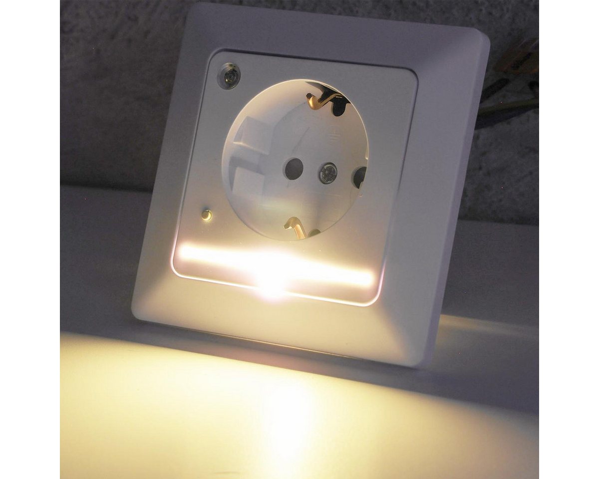 ChiliTec DELPHI Schutzkontakt-Steckdose weiß, mit LED Licht Unterputzschalter – Bild 2 von 5